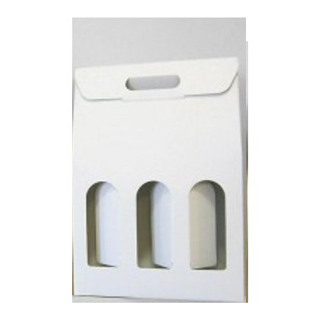 Boîtes cadeau pour 3 bouteilles blanche
