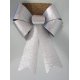 Noeud argent pailleté 36 cm