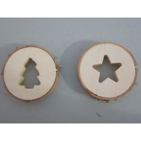 Rondin sapin ou Etoile 6 cm