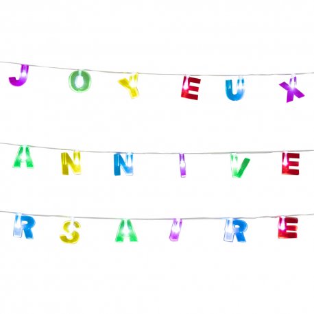 Guirlande anniversaire lumineuse
