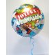 Ballon Alu Anniversaire 45 cm Bonbon Bleu