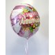 Ballon Alu Anniversaire 45 cm Bonbon Rose