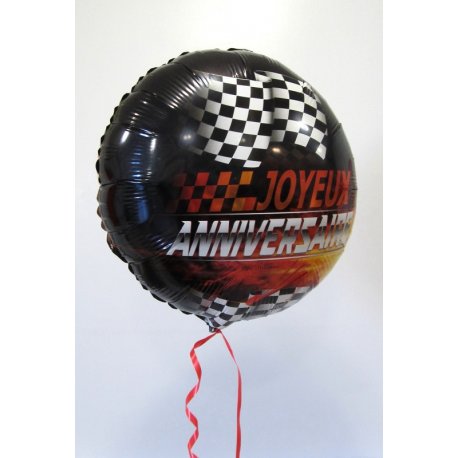 Ballon Alu Anniversaire 45 cm Circuit
