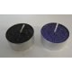 Boite 10 Bougies chauffe-plat pailletées Noires ou Violettes