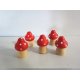 Mini champignon bois rouges