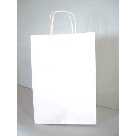 Sacs kraft BLANC poignées ficelle