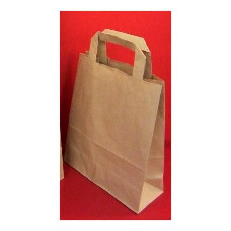 Sacs kraft poignées papier 22X28