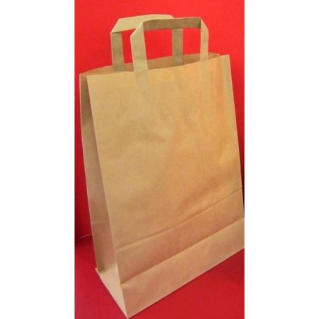 Sacs kraft poignées papier 26X39