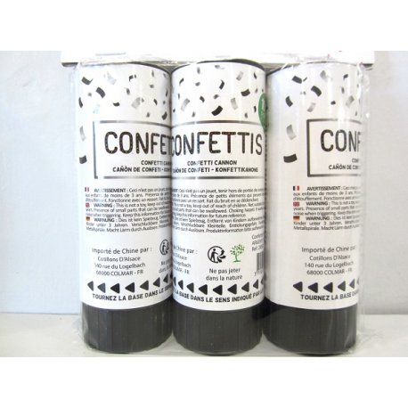 Canons à confettis 12 cm or ou argent