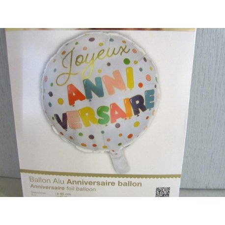 Ballon Alu Anniversaire 40 cm