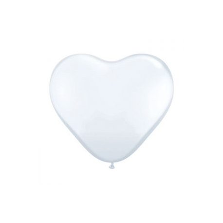 Ballons en forme de coeur Blanc