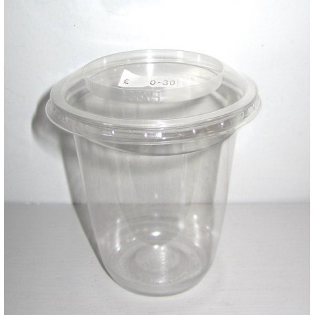 Pot plastique avec couvercle 200