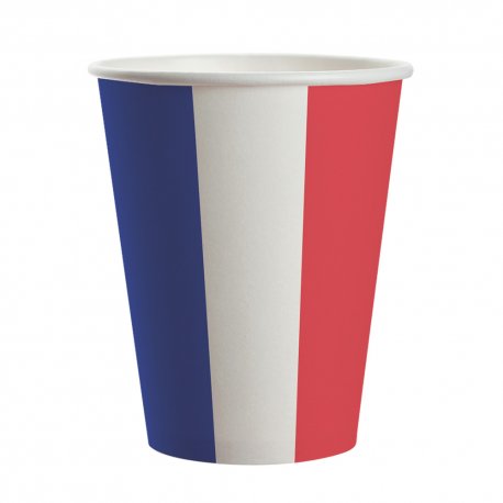 8 Gobelet tricolores en carton