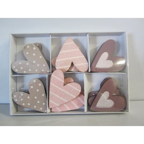 18 Coeurs en bois