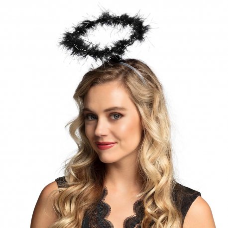 Serre tête couronne d'ange Noir