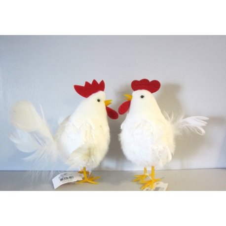 Couple Poule et Coq 15 cm
