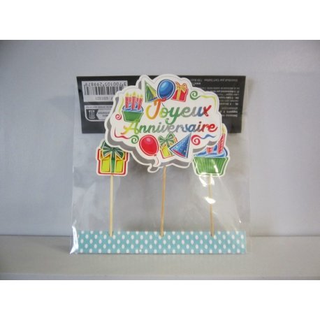 Mini ballon à planter sur le gateau