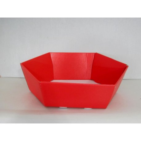 Boîte corbeille Hexagonale Rouge
