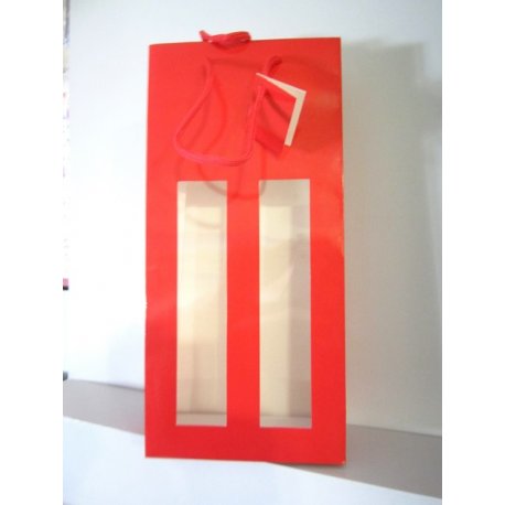 SACS ROUGE POUR BOUTEILLES