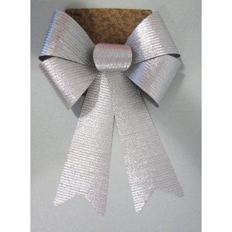 Noeud argent pailleté 36 cm