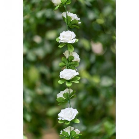 Guirlande Petites roses blanches