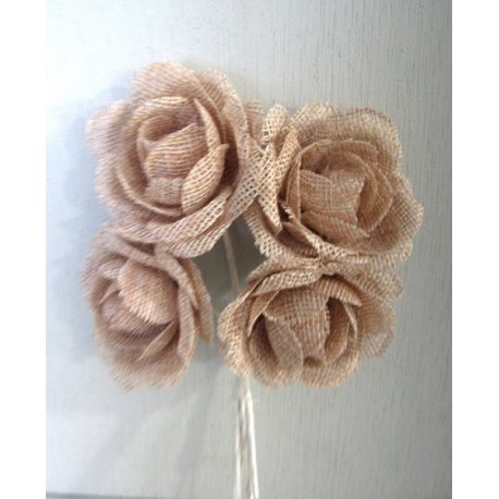 4 Fleurs en Jute
