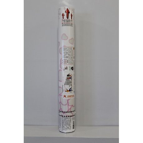 Canons à confettis coeurs blancs 40 cm