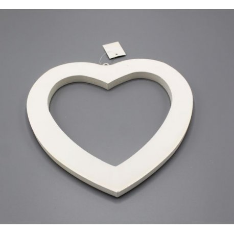 Coeur Blanc 25 cms à pendre