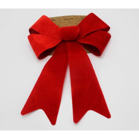Noeud VELOURS ROUGE 22 cm x 38 cm