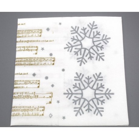 Serviettes noël Neige-Musique