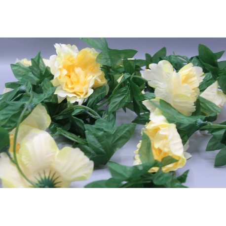 Guirlande Pivoines Jaunes 240 cms