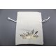 Sacs velours ivoire dessin or