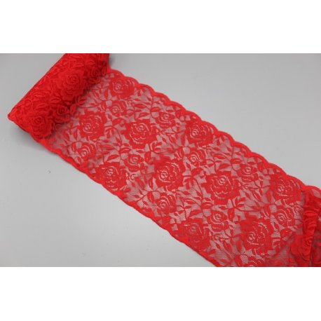 Chemin de table Dentelle rouge