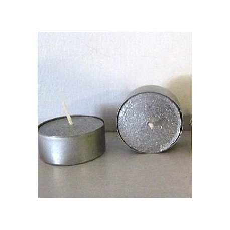 Bougies chauffe plat Argent Pailleté