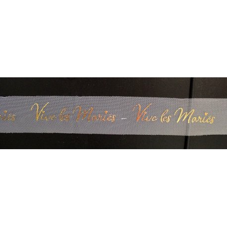 Tulle vive les mariés 10 m Or