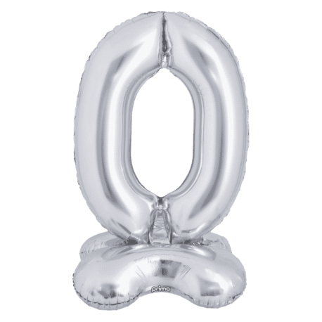 Ballons du 0 à 9 alu argent 86 cm