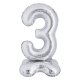 Ballons du 0 à 9 alu argent 86 cm
