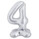 Ballons du 0 à 9 alu argent 86 cm