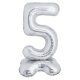 Ballons du 0 à 9 alu argent 86 cm