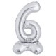 Ballons du 0 à 9 alu argent 86 cm