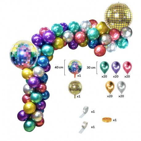 Kit 102 ballons disco