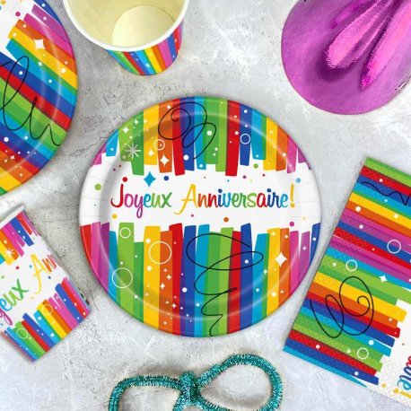 Assiettes Anniversaire 23 CM