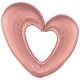 Ballon Alu Coeur Evidé Geant 90 cm