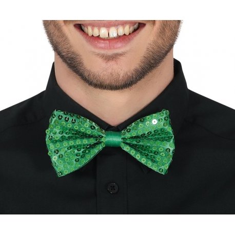 Noeud Papillon vert à sequins