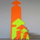 Flèches Fluo pour signalisation ou prix moyennes Tailles