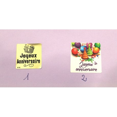 Etiquettes Anniversaire