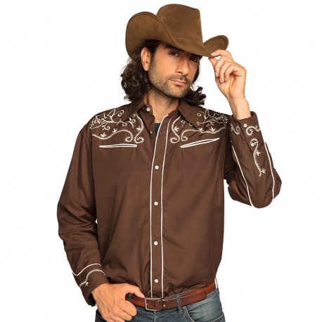 Chemise Western Brun