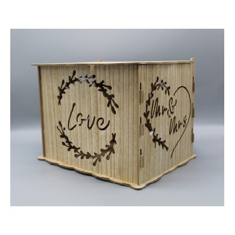 TIRELIRE MARIAGE EN BOIS