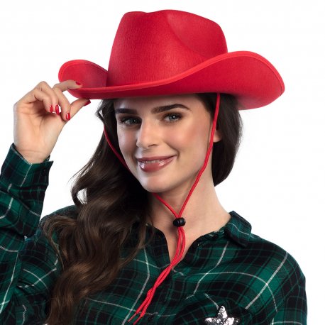 Chapeau Dallas Rouge